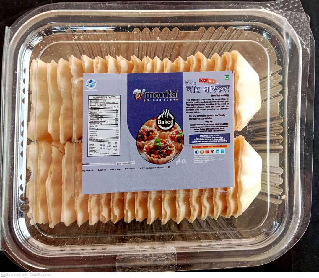 CRISPY SQUARE CHAT BASKET 36 PCS