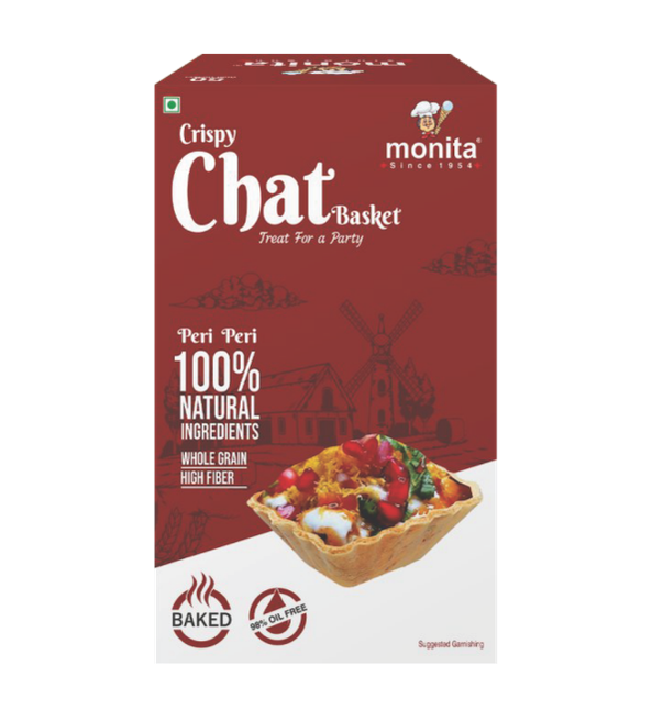 CRISPY SQUARE CHAT BASKET 50 PCS - PERI PERI